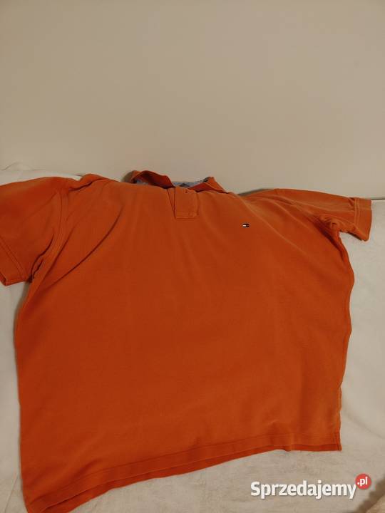 Pomarańczowe Polo Tommy Hilfiger Klasyk Rozmiar Wrocław