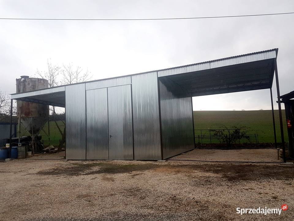 Blaszana montowana hala 66 m srebrna Kraków