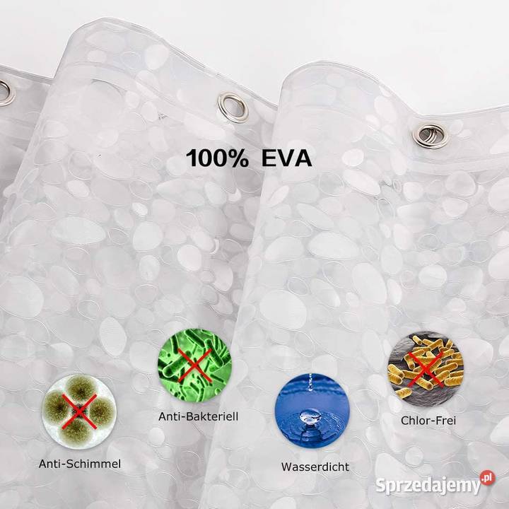Zasłony prysznicowe materiał EVA wodoodporny Zamość