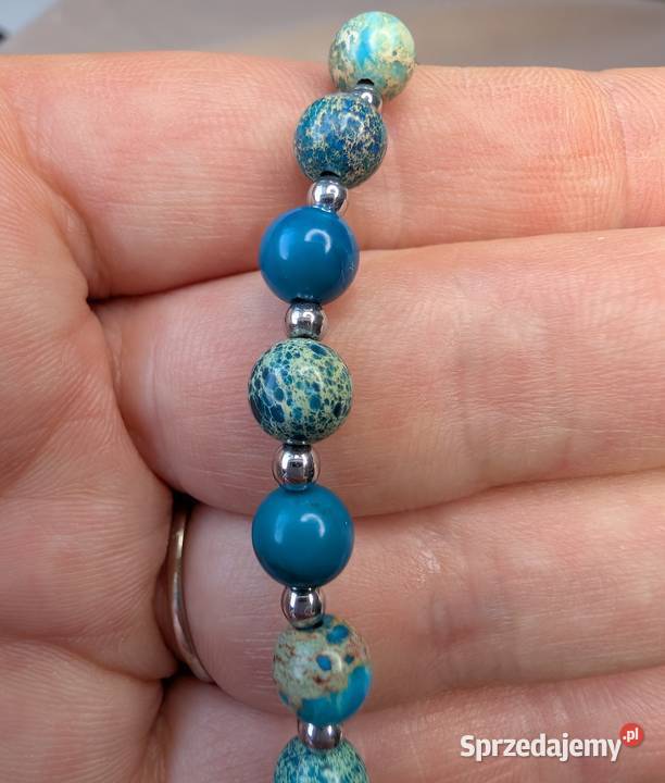 Bransoletka różaniec kamienie jaspis cesarski Bransoletki śląskie Katowice