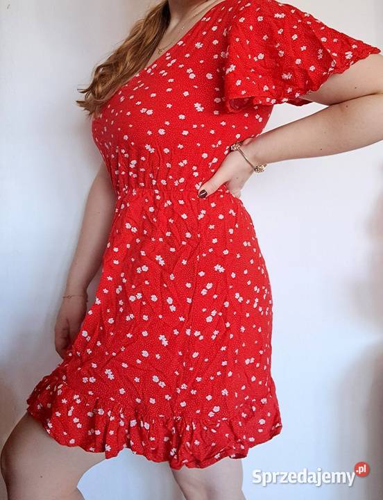 Czerwona sukienka damska Sinsay Łódź
