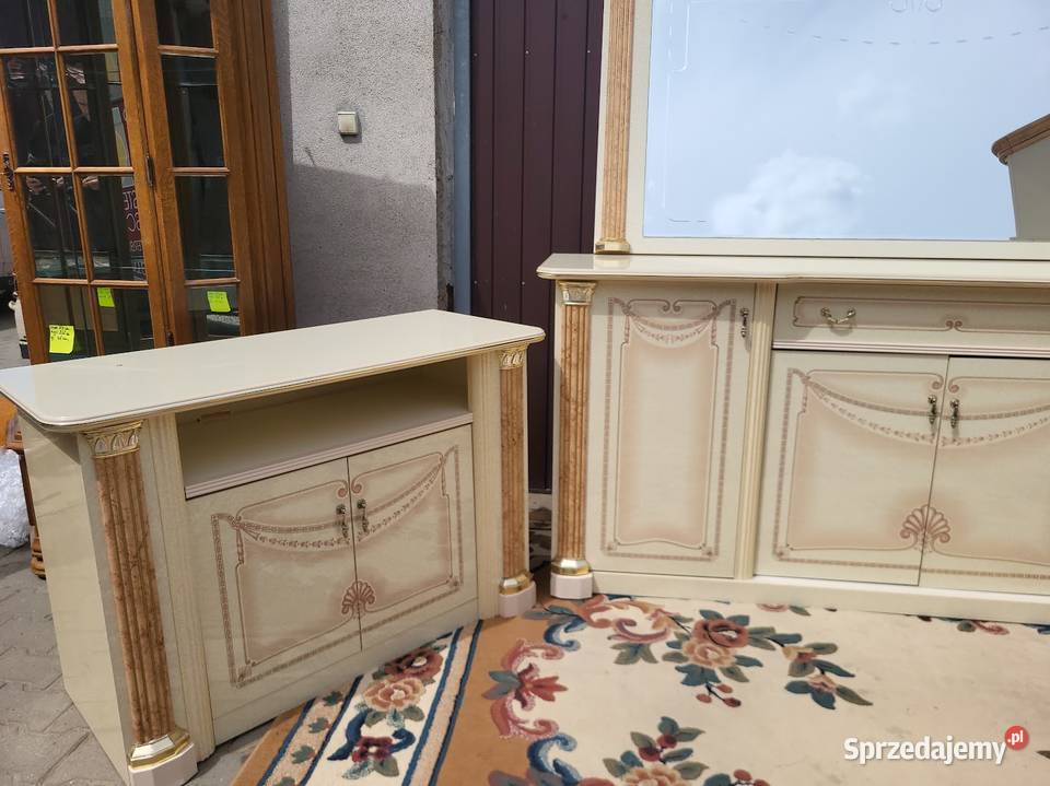 Komplet mebli włoskich komoda witryna lustro 215cm Sypniewo sprzedam