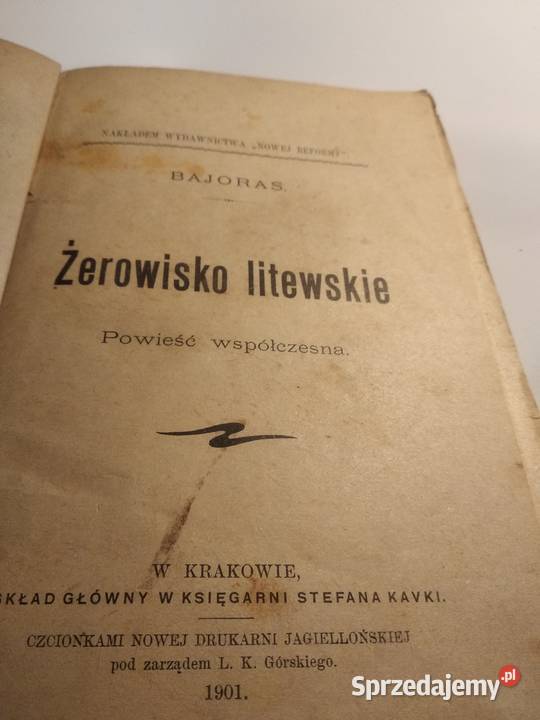 Żerowisko litewskieBajoras 1901r Nowy Sącz sprzedam