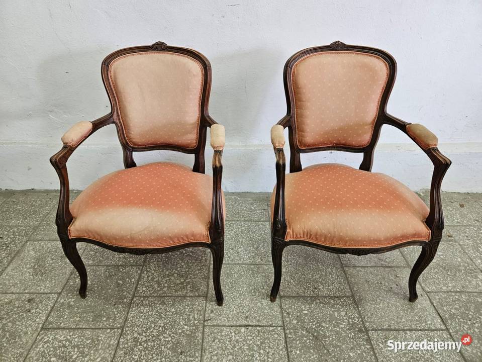 Dwa foteliki ludwikowskie Nowy Sącz