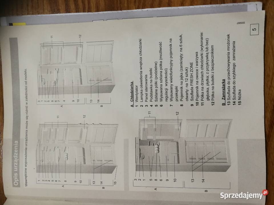 Instrukcja do chłodziarko zamrażarki Gorenie Lodówki i zamrażarki wielkopolskie Konin sprzedam