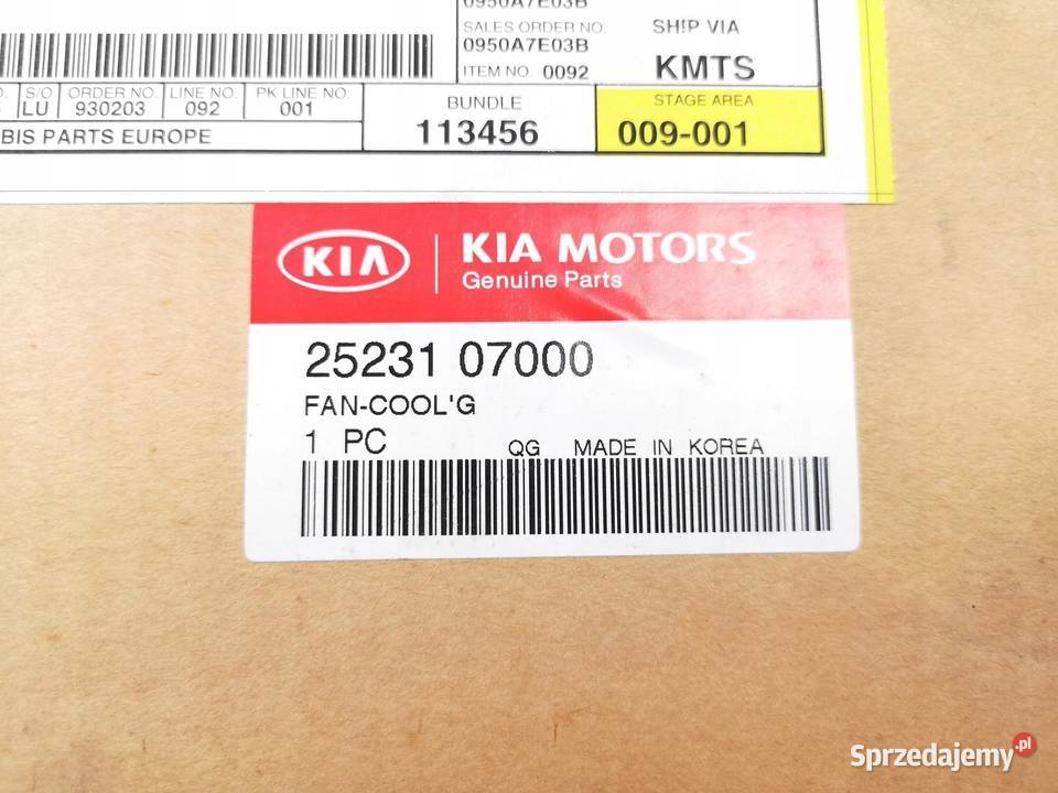 WENTYLATOR CHŁODNICY WIATRAK KIA PICANTO 0311 sprzedam