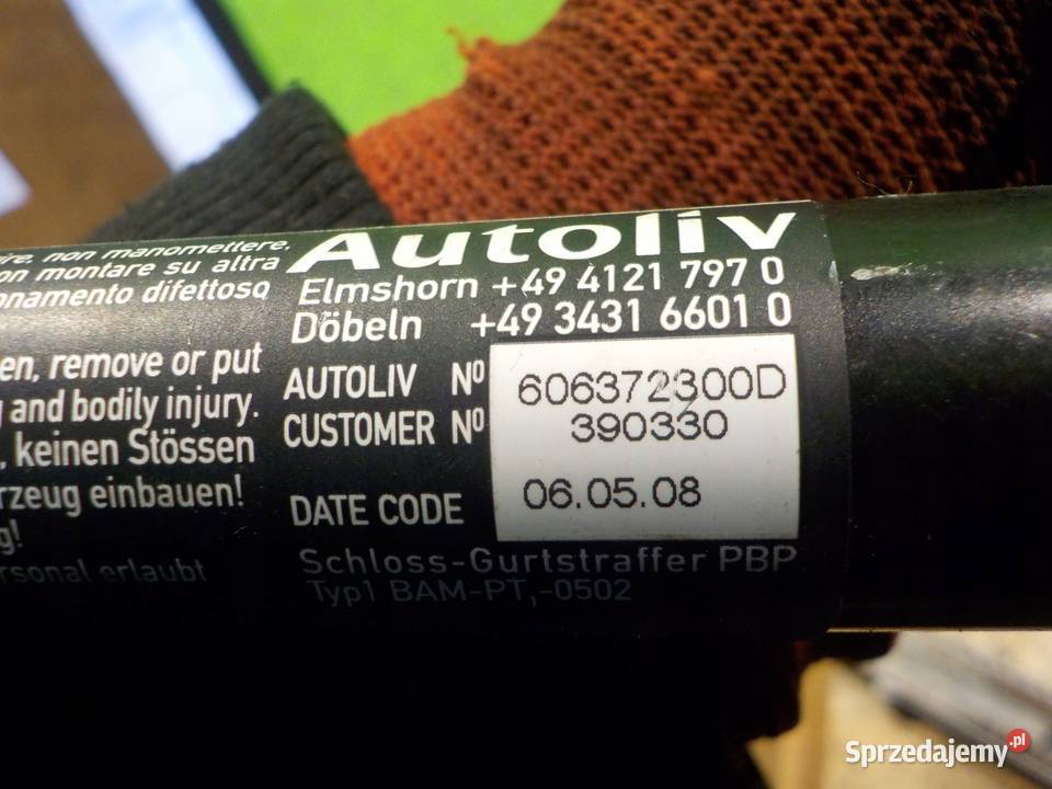 BOXER II JUMPER II JUMPER II 10r napinacz pasa Pasy bezpieczeństwa mazowieckie Suków