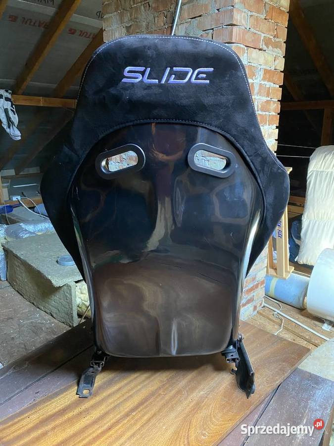 Fotel sportowy SLIDE RS zamsz Black M szyny fotele, kanapy Poręba