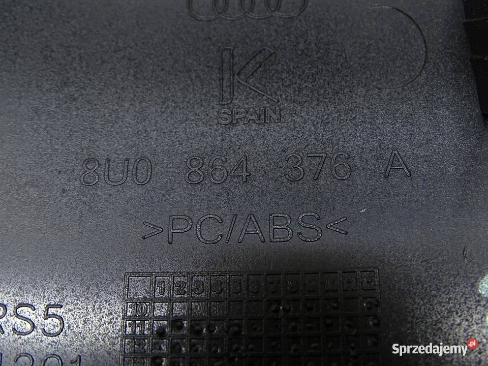 OSŁONA OBUDOWA ZAPALNICZKA TUNELU TYŁ TYLNA AUDI sprzedam