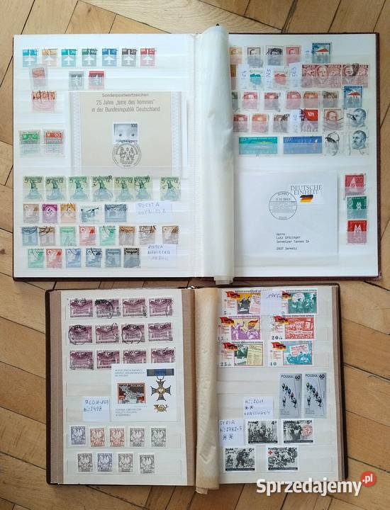 5 klaserów znaczków i kopert Kalisz