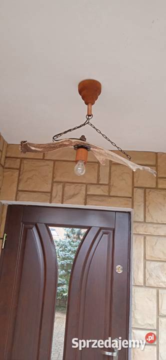 Niepowtarzalna lampa wisząca z poroża daniela Gniezno sprzedam