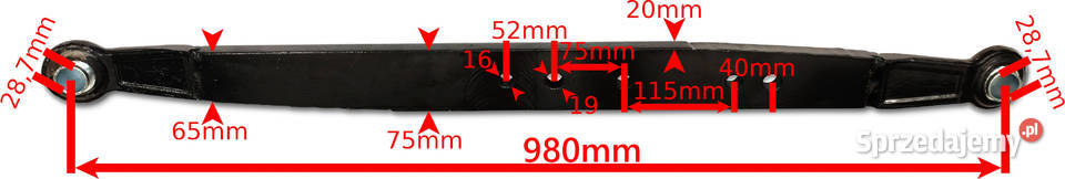 2x WZMOCNIONE CIĘGŁO UNIWERSALNE 980 mm LP MF 3 Solec Kujawski sprzedam