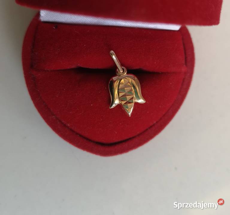 złota zawieszka tulipan złoto 583 Toruń sprzedam