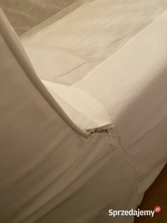 Sofa Ekrorp Ikea biała 3osobowa nierozkładana tkanina Skawina