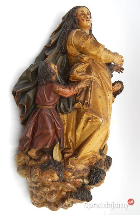 Piękna drewniana rzeźba Maria Immaculata XVIII w wielkopolskie Poznań sprzedam