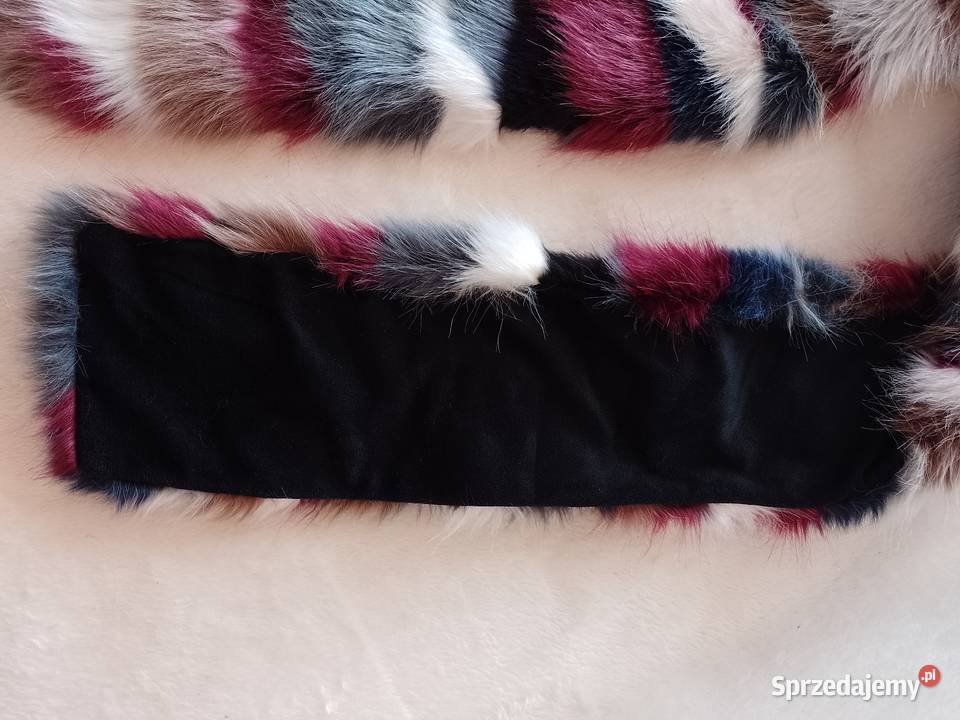 ZARA Ekskluzywny długi Futrzany kołnierz szal Kraków