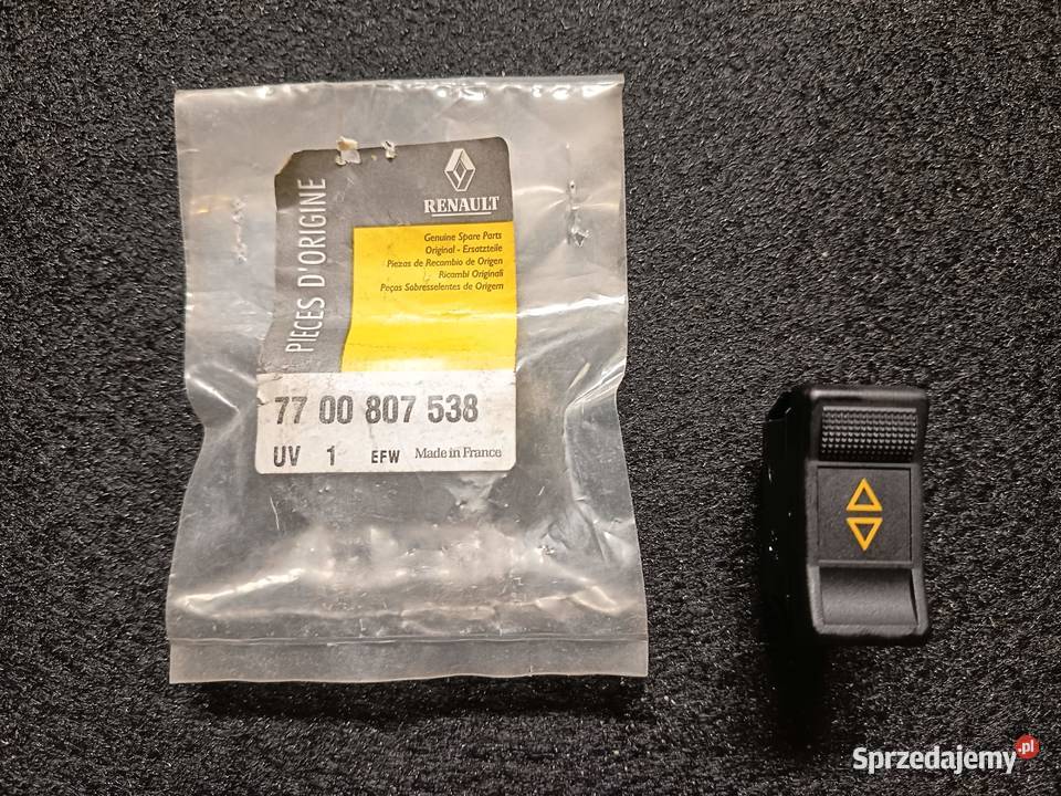 PRZYCISK STEROWANIA SZYB RENAULT 21 7700807538 Panele sterowania, przełączniki Piła sprzedam