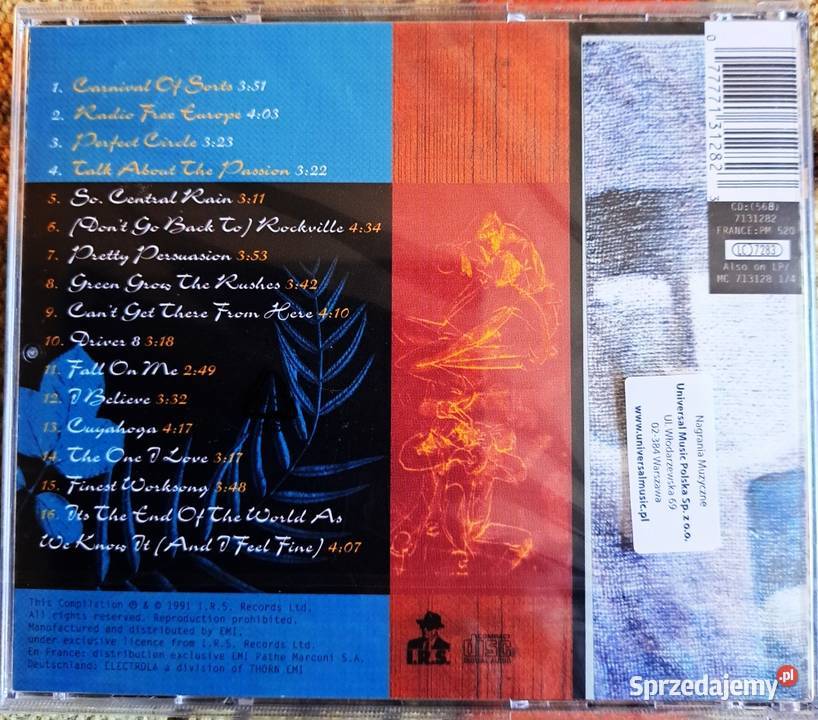 Sprzedam CD Zespołu REM Best of Płyta nowa Folia 1 płyta Katowice