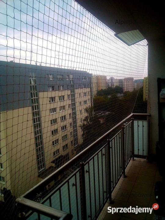 Montaż siatki na balkon kota bez wiercenia mazowieckie Warszawa