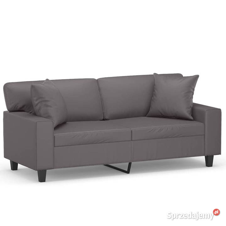 2osobowa sofa z poduszkami szara 140 sztuczna mazowieckie Warszawa sprzedam