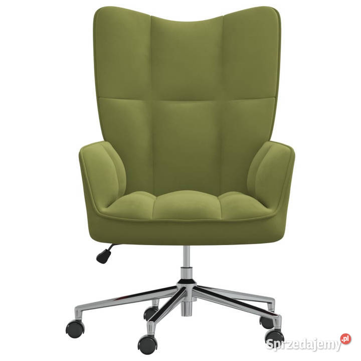 Fotel jasnozielony obity aksamitem WM328164 Warszawa