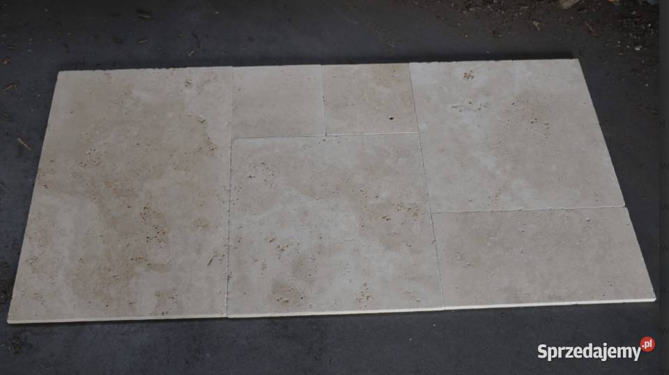 Płytki Trawertyn Light Premium bębnowany komplet Gdynia