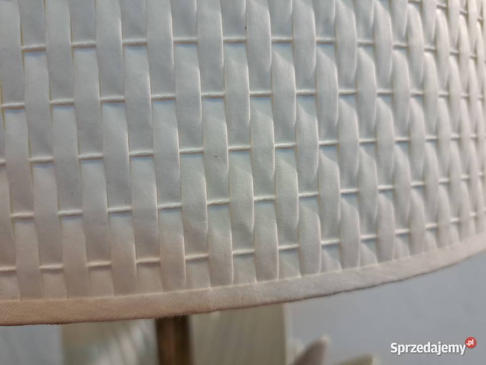 Wyjątkowa lampa ceramiczna stołowa włoska biała Olkusz sprzedam