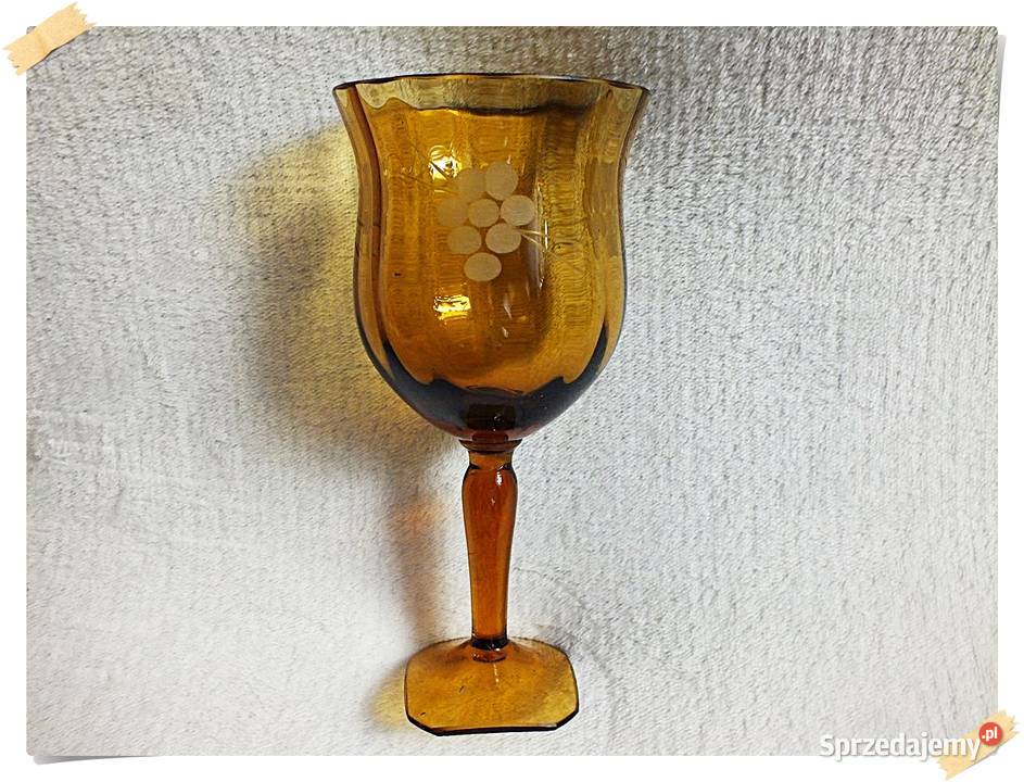 Duży kielich szklanka PRL Huta Szkła Jasień Porcelana i szkło Żary sprzedam