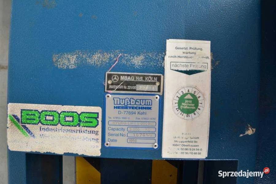 Podnośnik kolumnowy Nussbaum Hebetechnik małopolskie Biertowice sprzedam