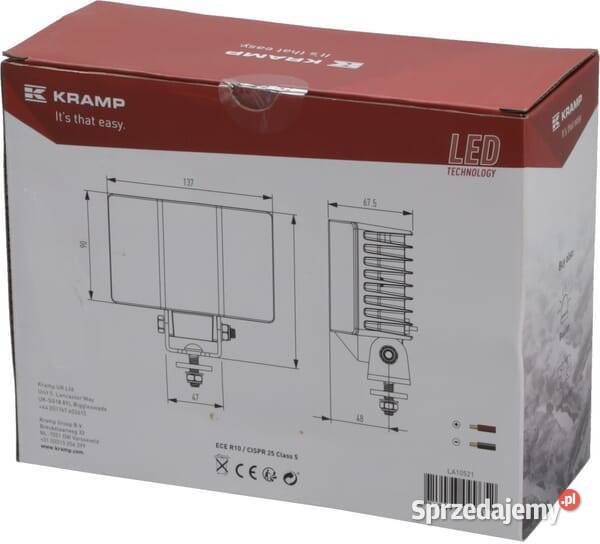 Lampa robocza LED prostokątna 60W 5700lm 936V Kamionna