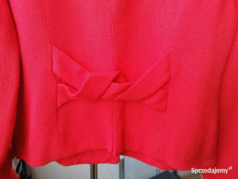 ELEGANCKA CZERWONA MARYNARKA ŻAKIET KUMIR42XL Rozmiar 42(XL) Łódź