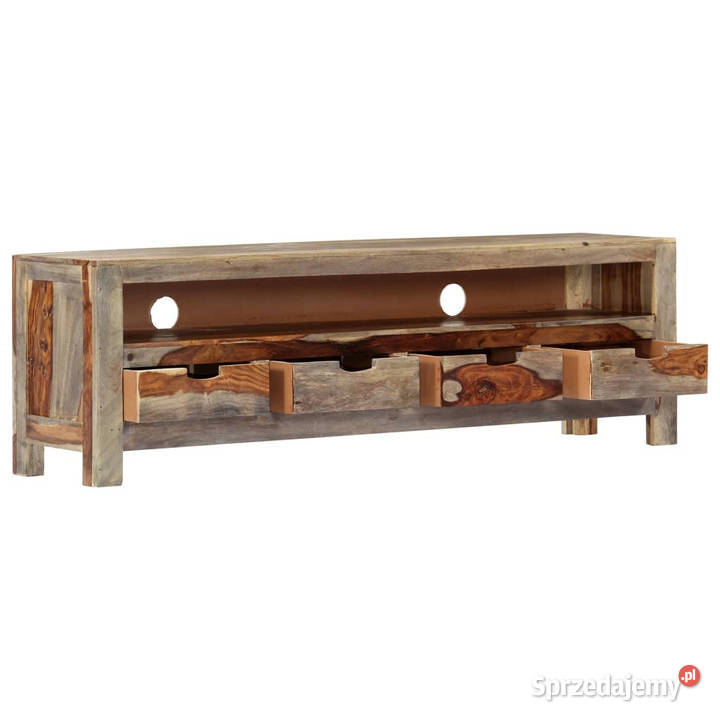 Szafka pod TV z litego drewna sheesham 130 x 30 Warszawa sprzedam