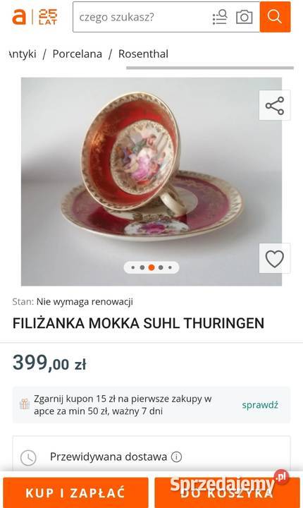 Erdmann Schlegelmilch SuhlThringen filiżanka ze Pabianice sprzedam