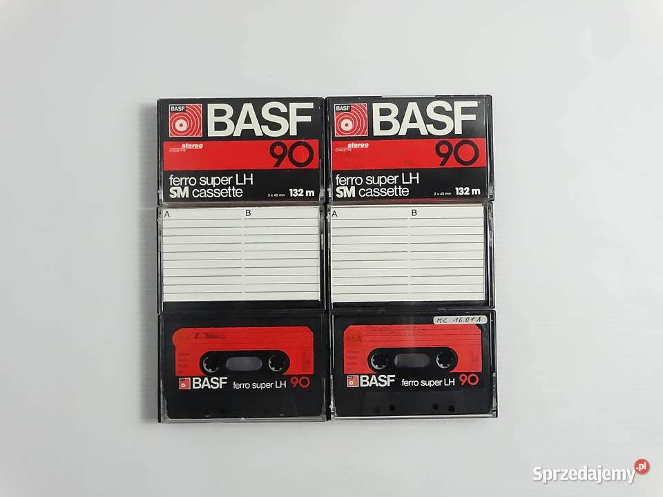 Kasety BASF Ferro Super LH 90 Stan lubelskie