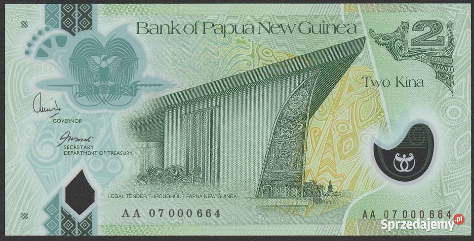 PAPUA NOWA GWINEA 2 KINA 2013 STAN BANKOWY UNC Łódź