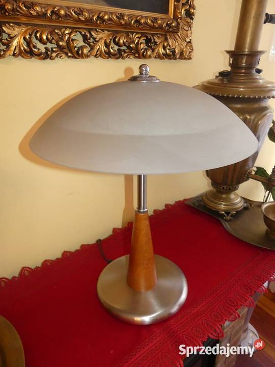 Piękna lampa gabinetowa PRL Poznań