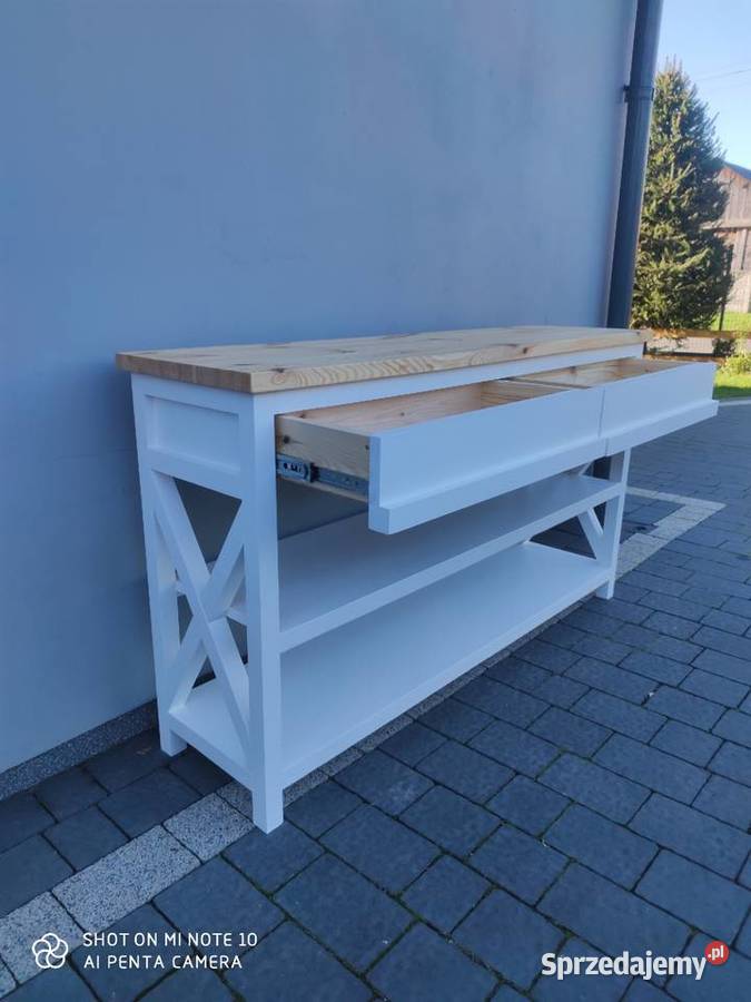 Konsola drewniana styl prowansalski Szadek sprzedam