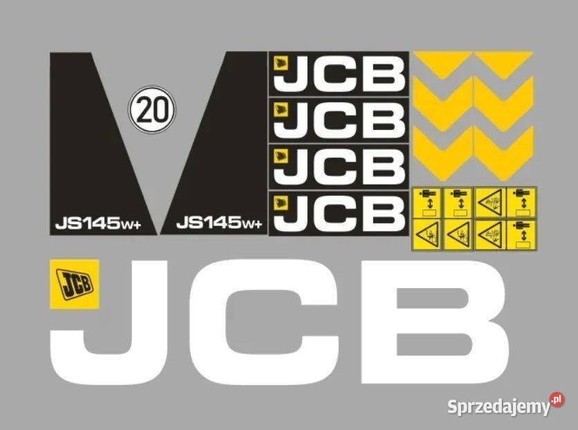 Naklejki oklejenie naklejka JCB JS145W Zamiennik Janików sprzedam