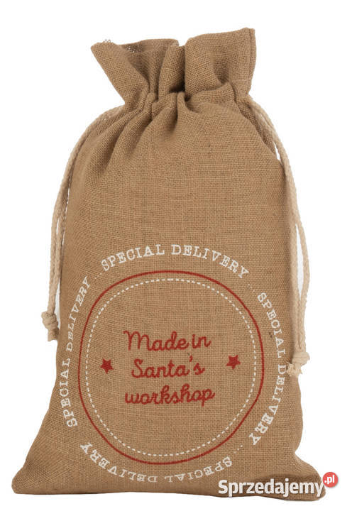 Worek jutowy świąteczny na zabawki prezenty 78 2 mazowieckie sprzedam