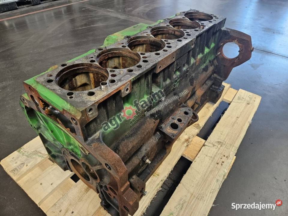 Blok silnik John Deere 7810 7710 7610 Silnik i osprzęt Części i osprzęt rolniczy Byków