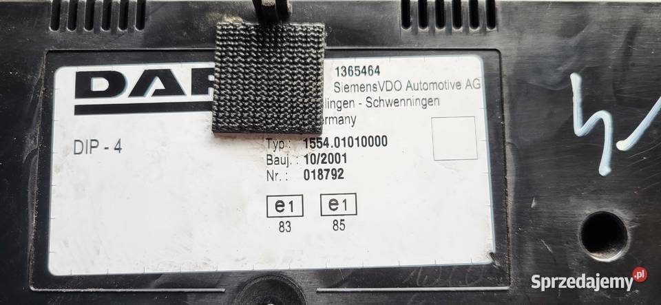 LICZNIK ZEGAR 1365464 DAF LF 45 55 Mojusz