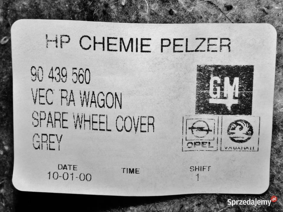 Pokrywa koła zapasowego Opel Vectra B Kombi 1995 Wyposażenie wnętrza Bydgoszcz