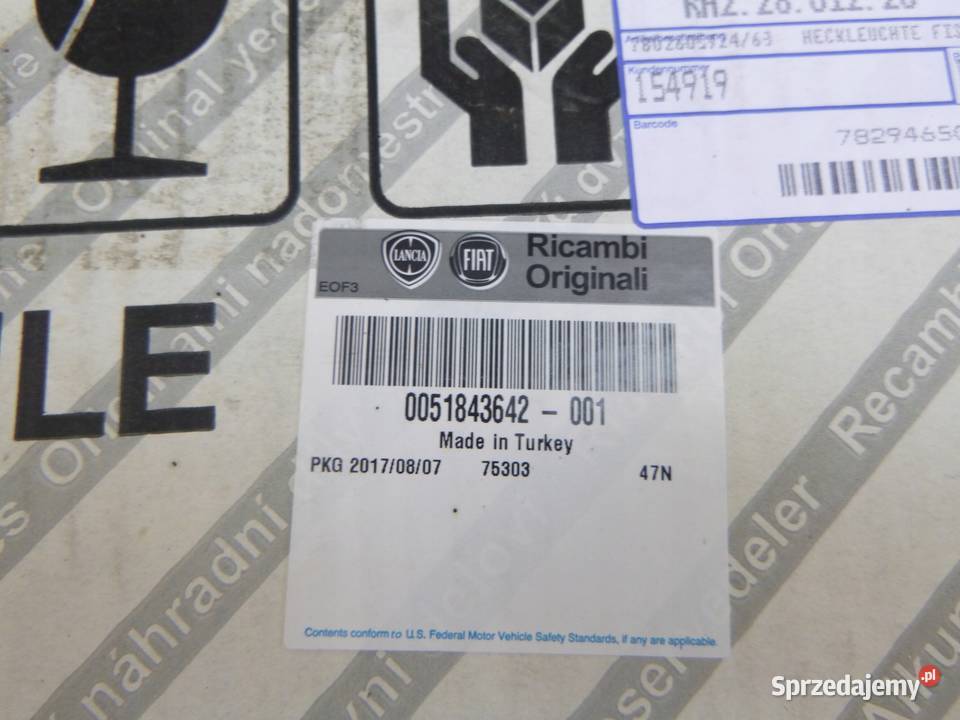FIAT PANDA II LAMPA PRAWA NOWA ORYGINAŁ Gorzów Wielkopolski