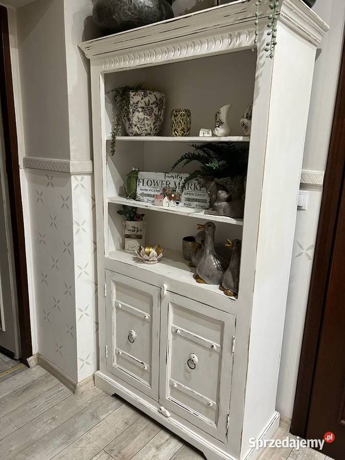 Regał biały drewniany prowansalski lubuskie Żary