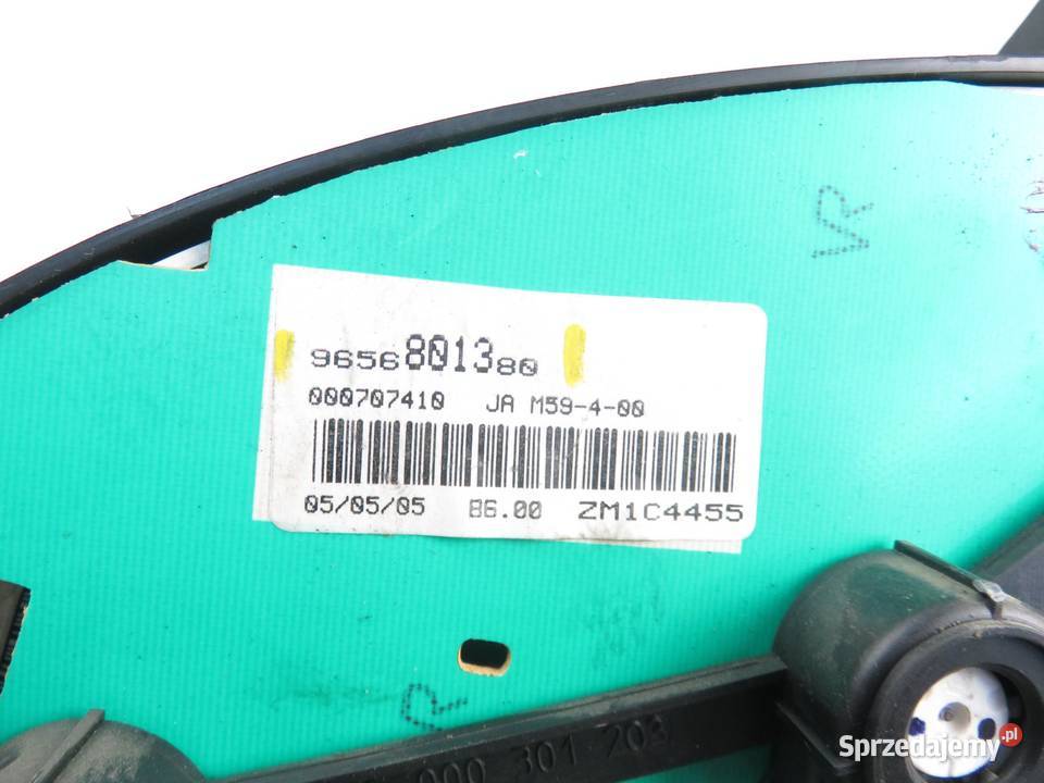 LICZNIK PEUGEOT PARTNER I 16 16V 9656801380 Części samochodowe