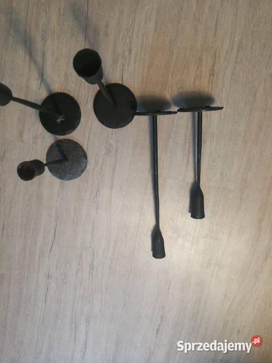 Świeczniki metalowe kute zestaw Choszczno