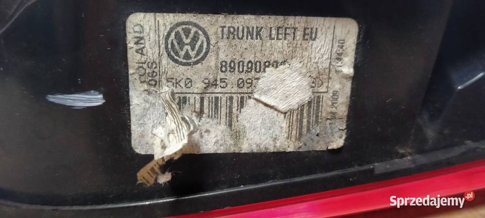 VW GOLF VI HB 0813 LAMPA TYLNA LEWA W KLAPĘ
