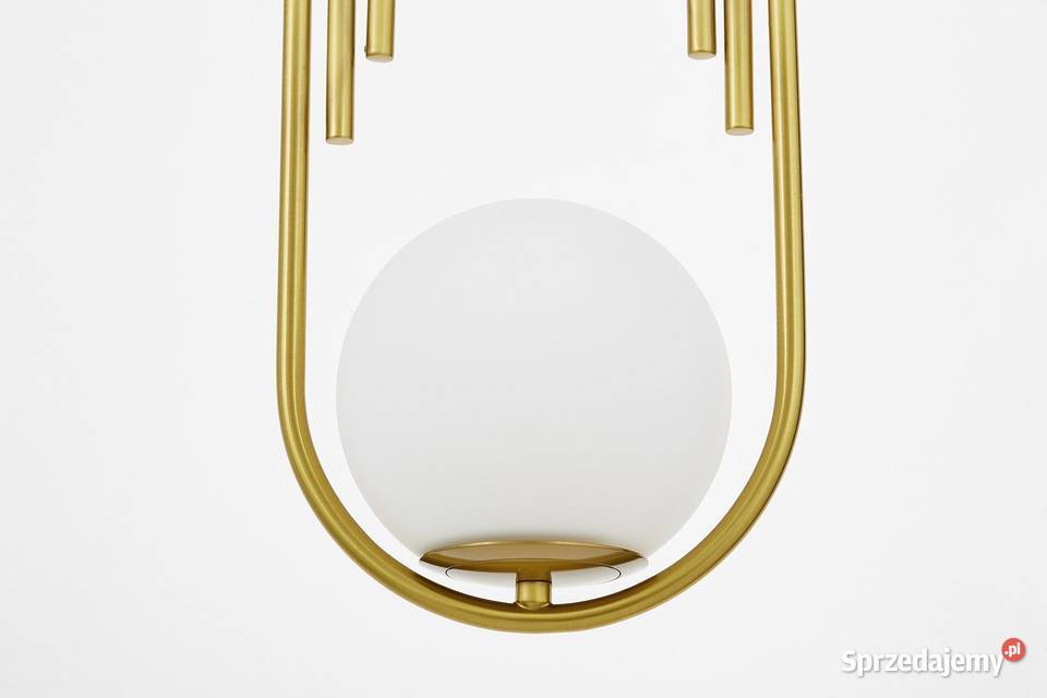 Piękna złota lampa wisząca do salonu sypialni kujawsko-pomorskie Rynarzewo