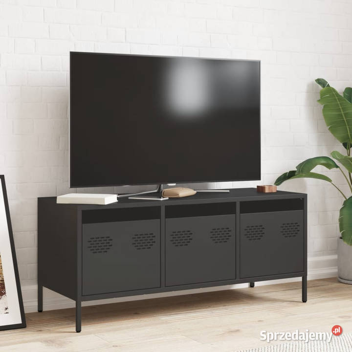 Szafka RTV czarna 1015x39x435 stal walcowana na Warszawa