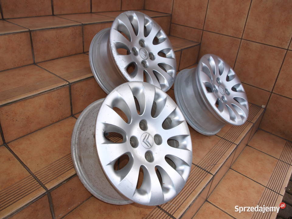 Citroen felgi alufelgi 15 oryginalne 3 sztuki Samochodowe Kalisz